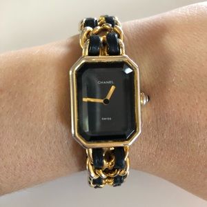 CHANEL 1987 Leather 18kt Gold-Plated Watch